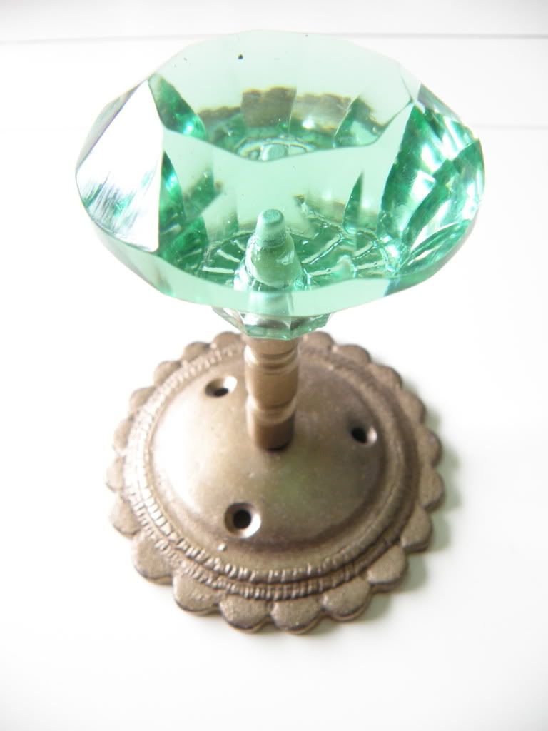 * MINT CUT GLASS DOOR KNOB CURTAIN TIE BACK / WALL HOOK NEW * eBay