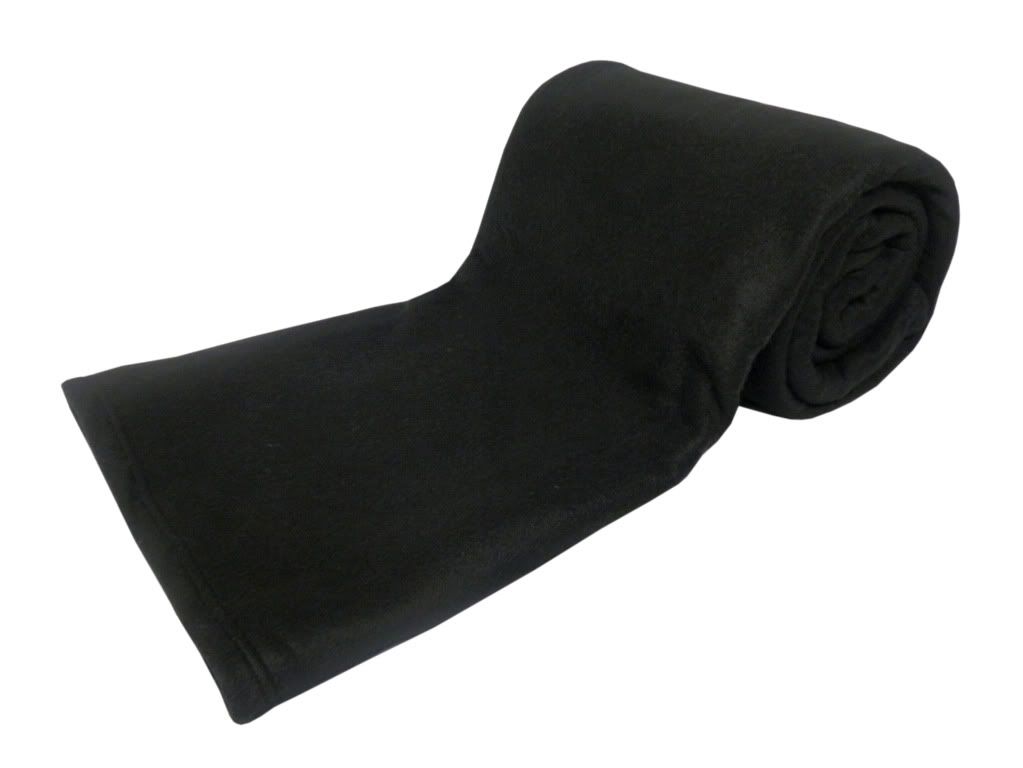 LARGE Single BLACK Fleece Blanket Sofa / Bed Throw 180x254cm eBay