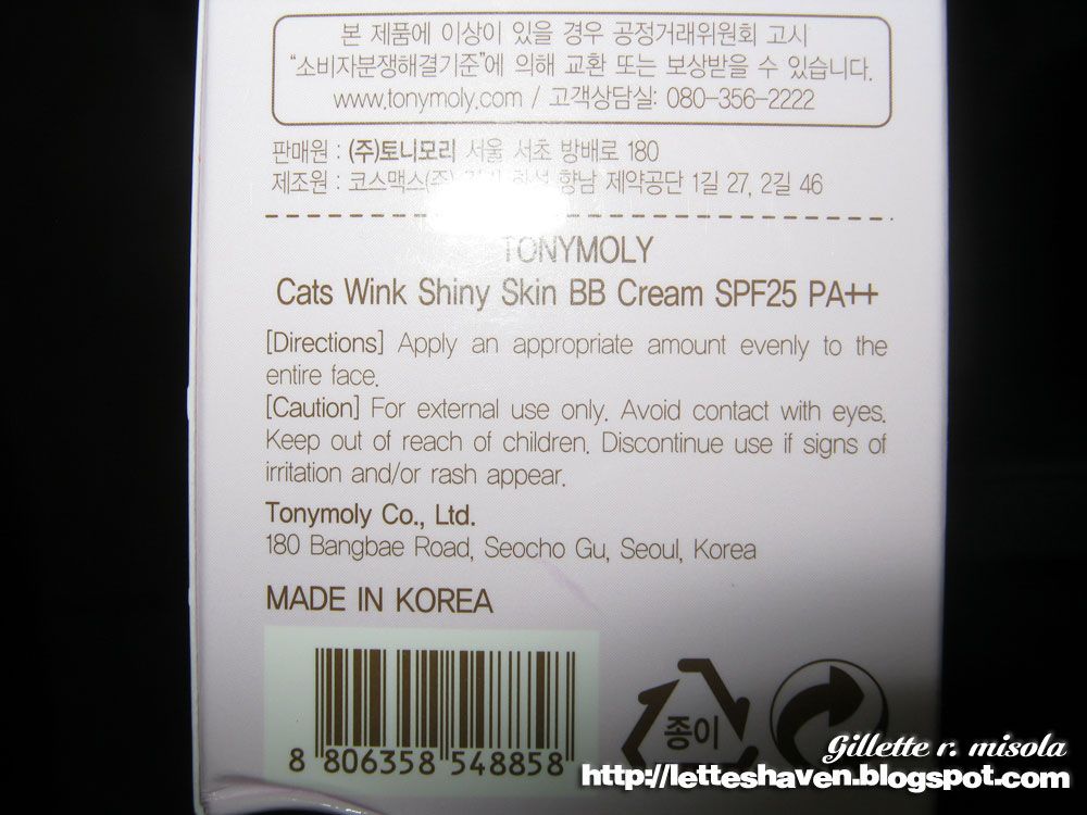 Tony Moly Cats Wink BB Cream