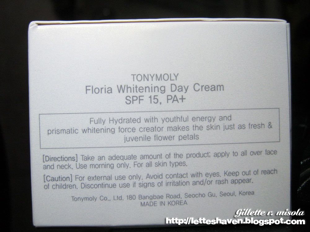 Tony Moly Floria Whitening Day Cream