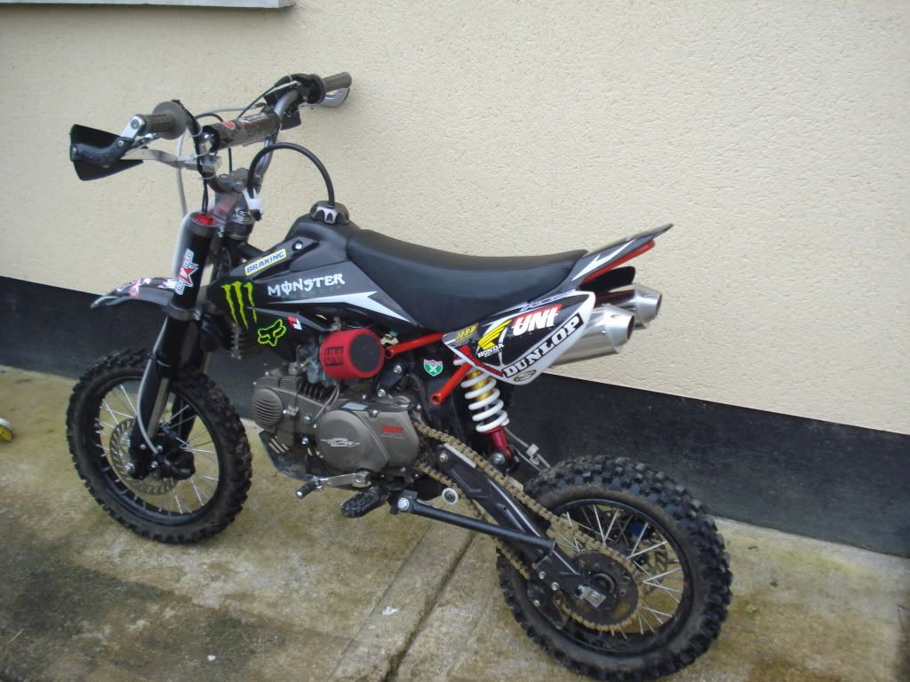 pit bike twin exhaust