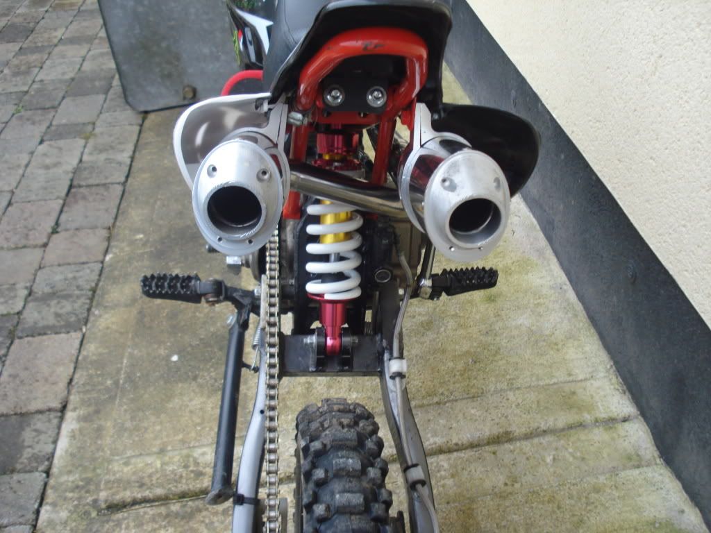 pit bike dual exhaust