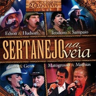 Capa do CD - VA - Sertanejo Na Veia - 20 Sucessos Ao Vivo