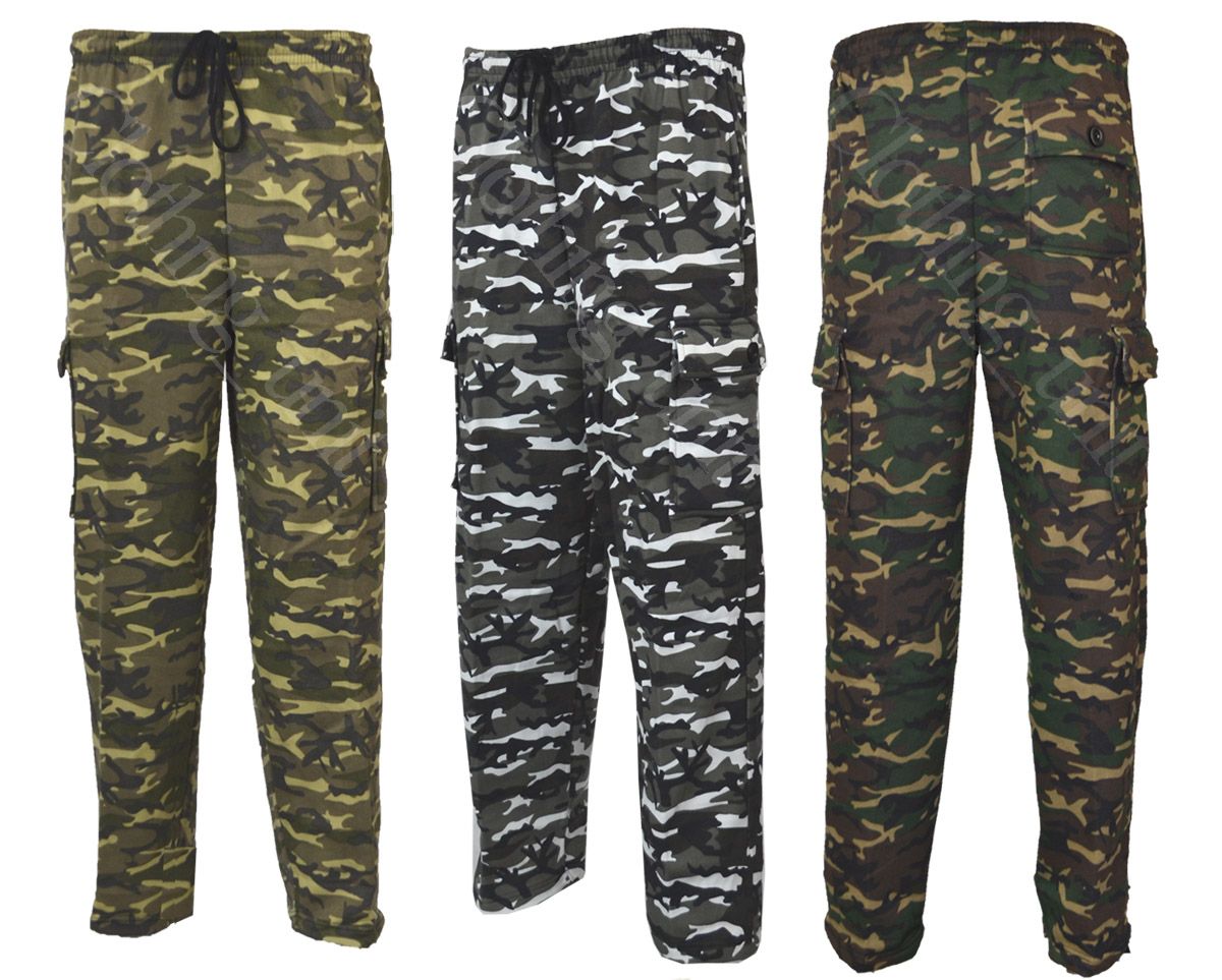 camouflage jogging bottoms