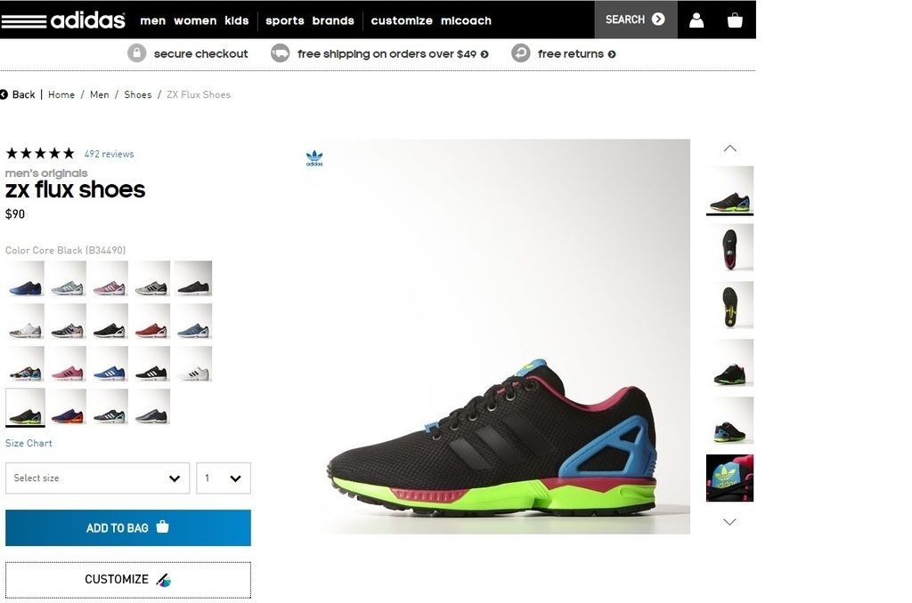 Giày adidas Zx Flux Usa size 40 và 42 - 1