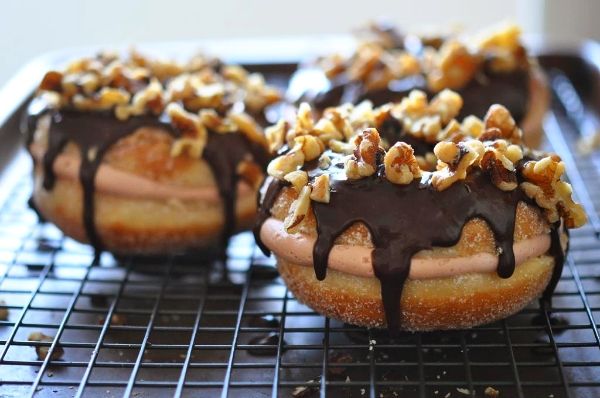 coffee cream filled donuts