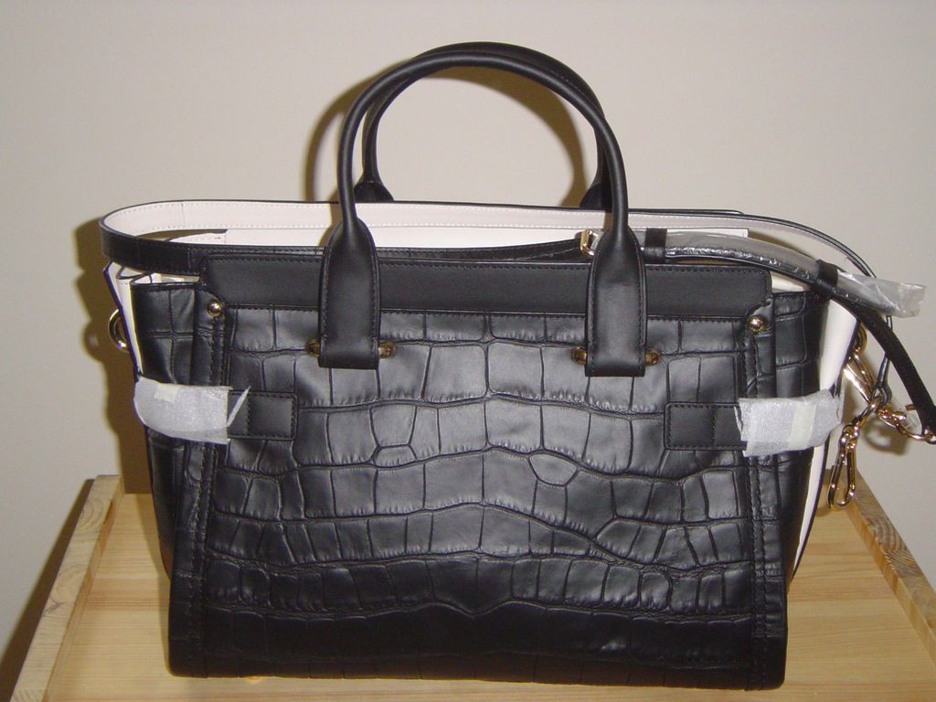 coach crocodile bag black