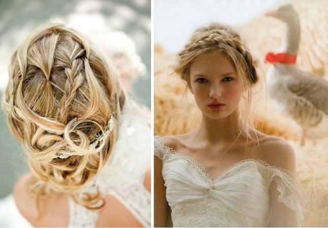 Braided hair wedding bridemaid