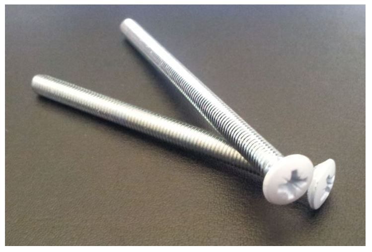 Upvc Door Handles Replacement Screws. M5, 80mm Length White, Gold
