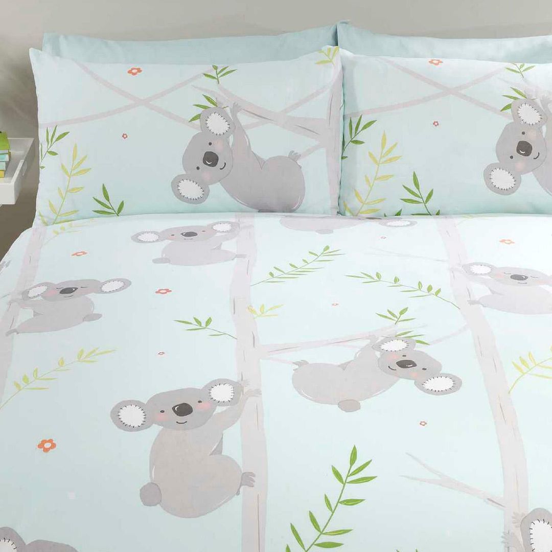 Koala Bears hanging off branches Duvet Quilt Cover Bedding Set ...