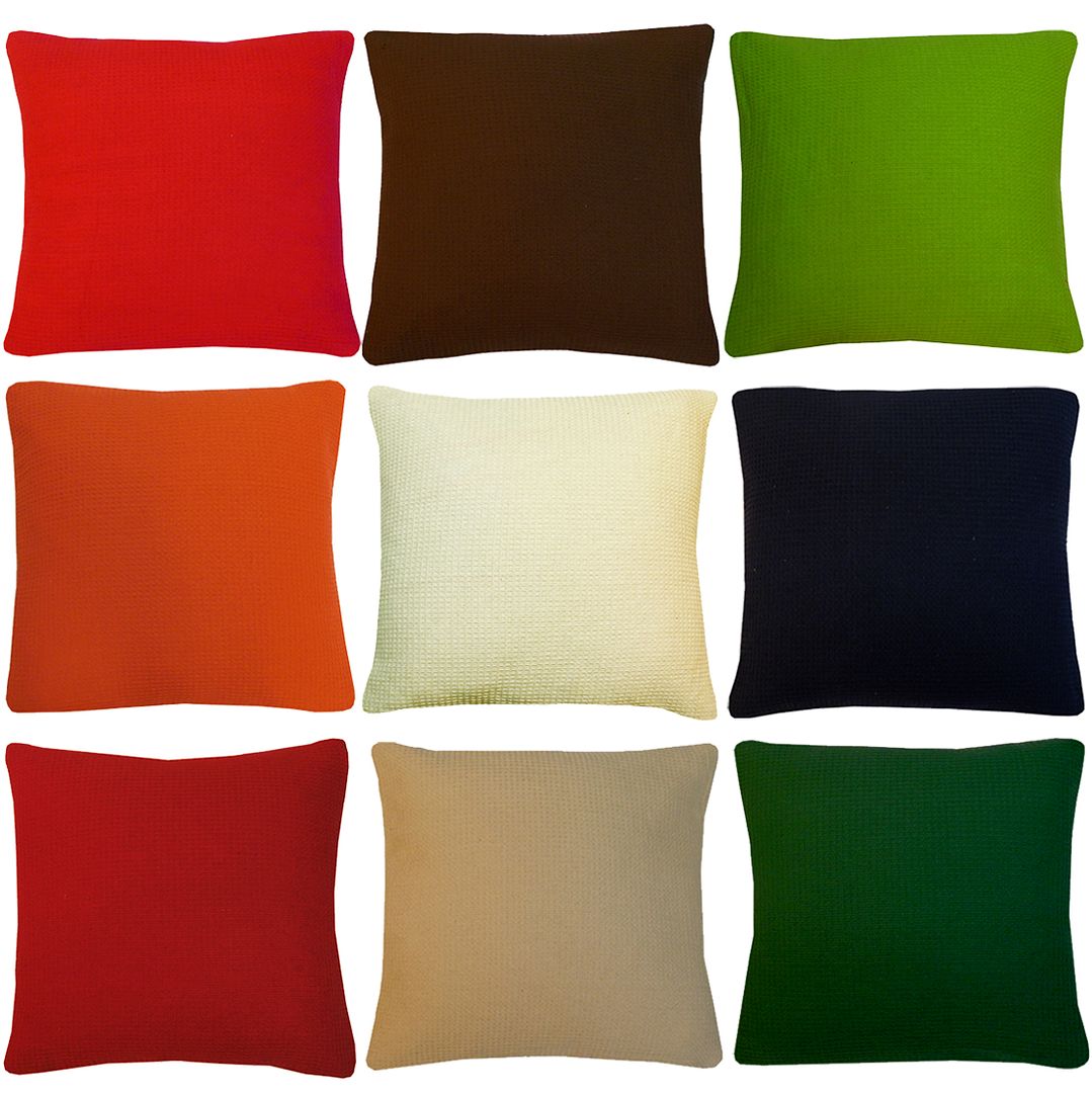 100% Cotton Checkerboard Woven Filled Cushions or Cushion Covers 18" 45cm