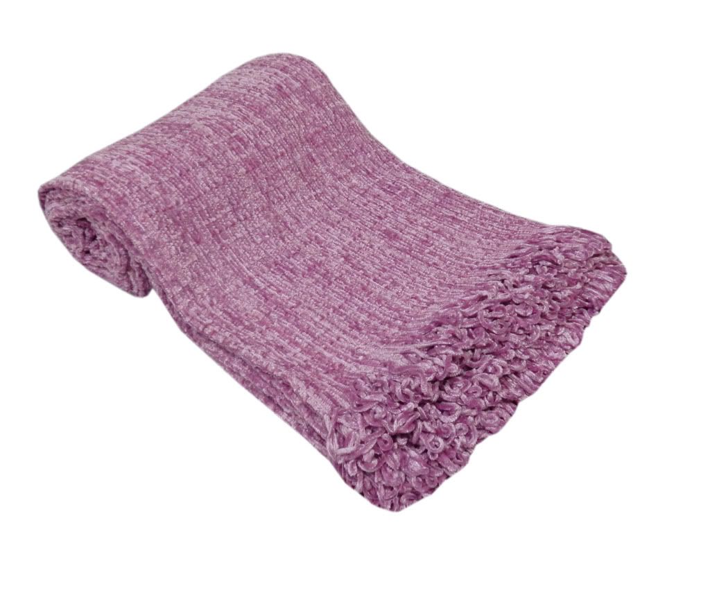 LARGE Luxury Lilac Purple Chenille Sofa / Bed Throw 152x203cm | eBay