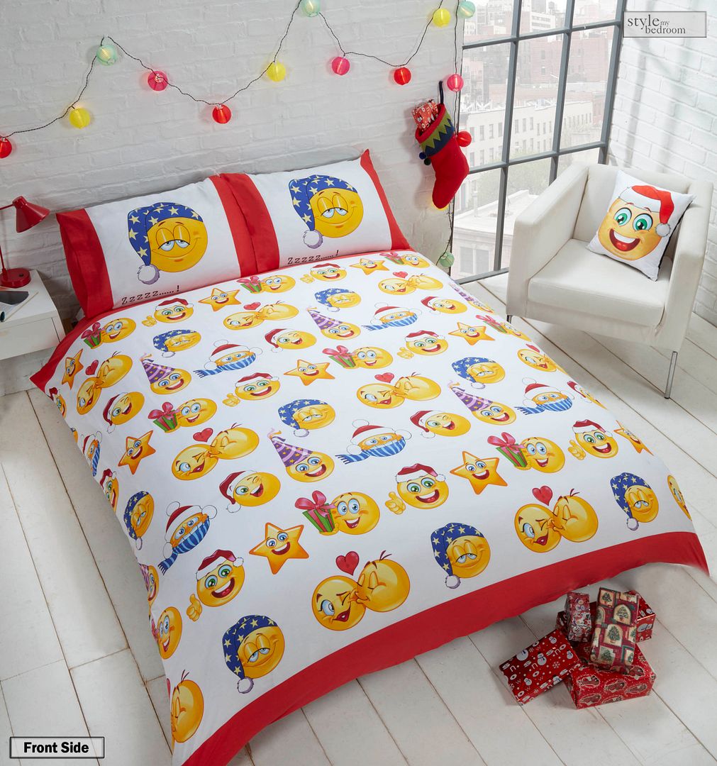 Multicolore Unique Emoji Housse de Couette de