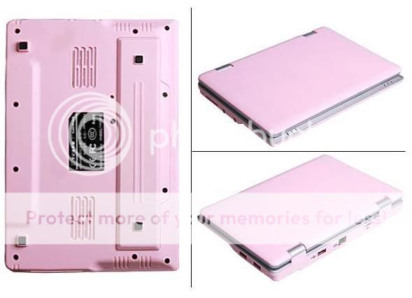 New Cheap 7 inch PINK LAPTOP Android 2.2 Mini Notebook PC Netbook 