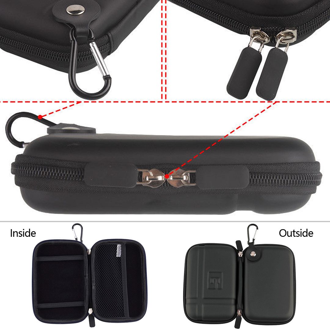 Balck Travel Nylon GPS Carry Case Cover Pouch Bag For 5" 5.2" TomTom Garmin Nuvi