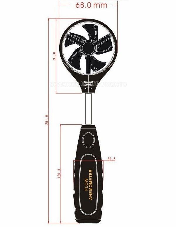 Air Flow Wind Speed Anemometer+Temperature Tester AR856  