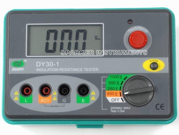 DY30 1 1000V 2000M ohm Digital Insulation Resistanc Tester Megohmmeter 