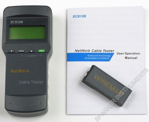 CAT5 RJ45 LAN Network Cable Tester Meter Length SC8108  