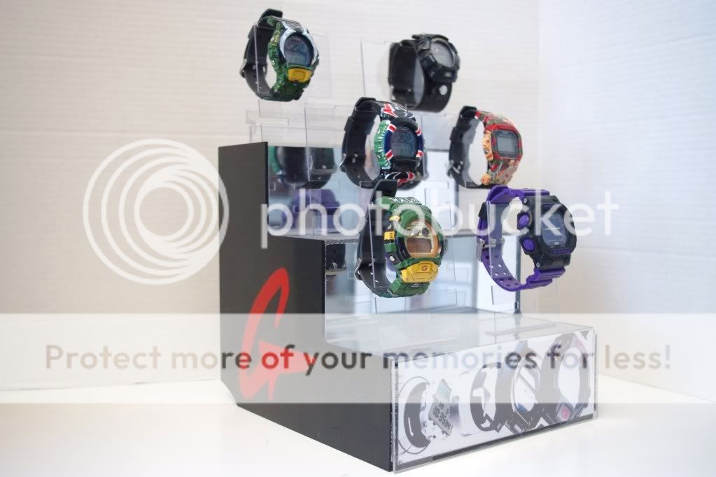 Great Acrylic watch display stand holds 12 Casio G shock dw6900 ms fs 