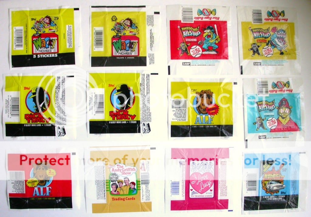   63 Assorted Wax Wrappers  Hockey GPK Wacky Packages TV Shows Comics