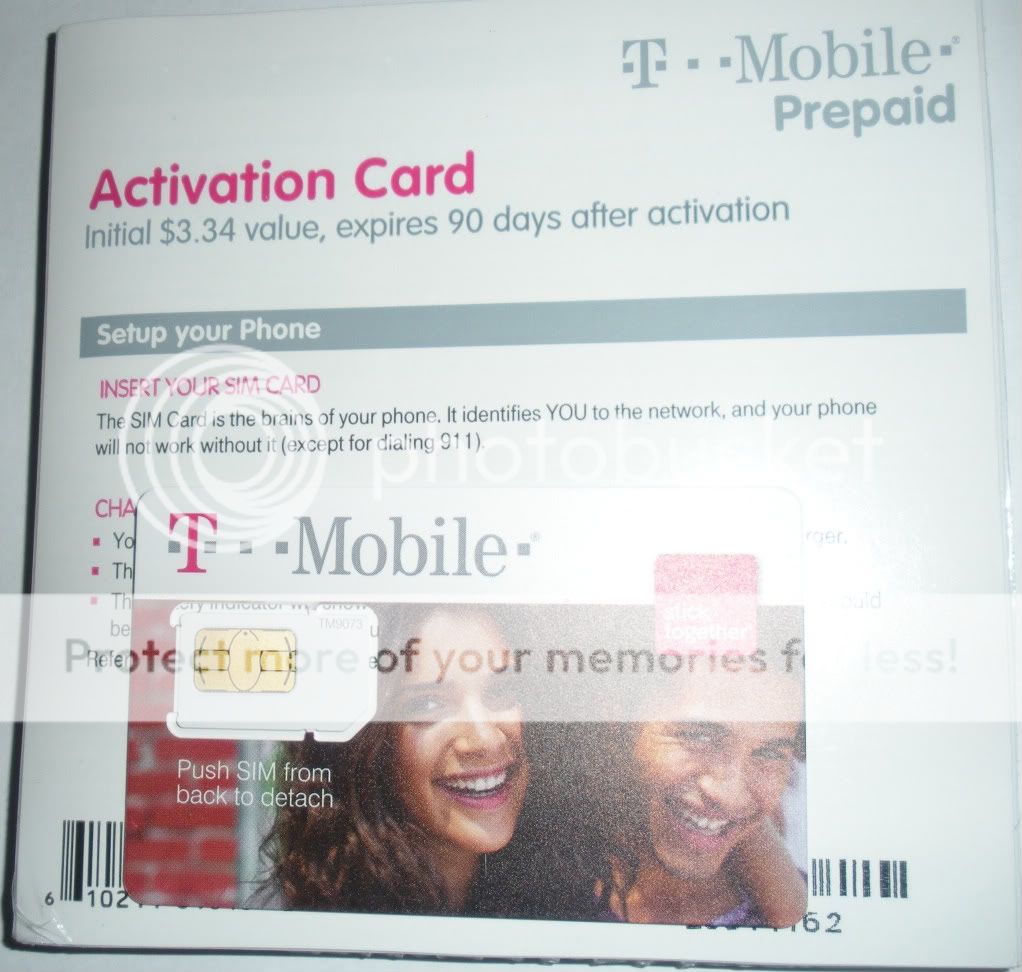 New T Mobile SIM Card & Prepaid Activation Kit w/ $3.34