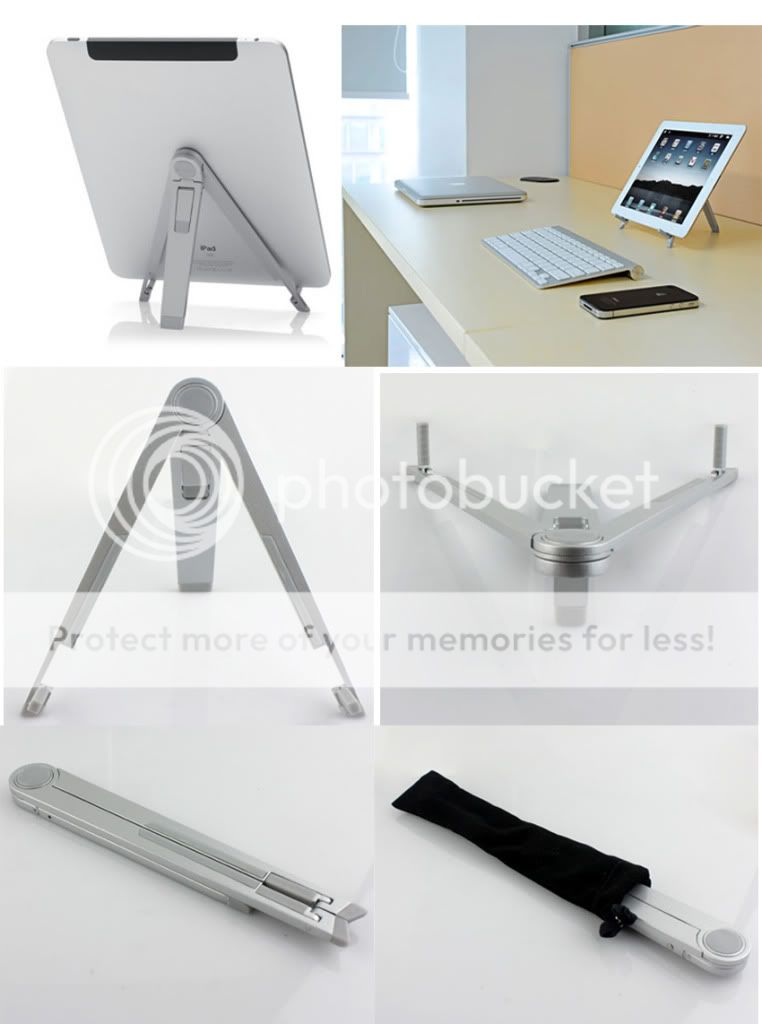 Portable Aluminium Metal Desk Stand Holder iPad1/2iPhone/Tablet  Cover 
